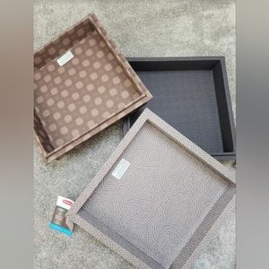 Rubbermaid Bento large tray cover organization charcoal gray Lombard brown